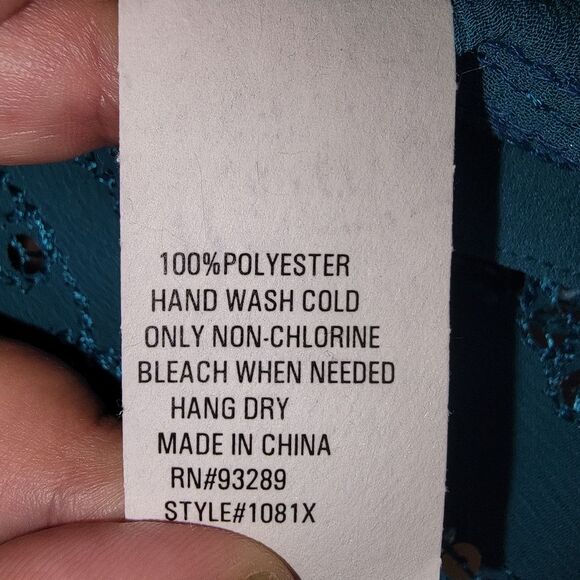 Cervelle sequin bohemian chiffon peasant top size 3x - Picture 10 of 10